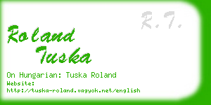 roland tuska business card